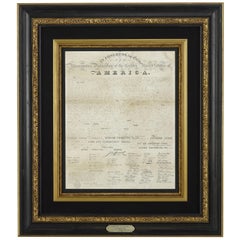 Antique 1818 Declaration of Independence Broadside, Engraved by Benjamin Owen Tyler