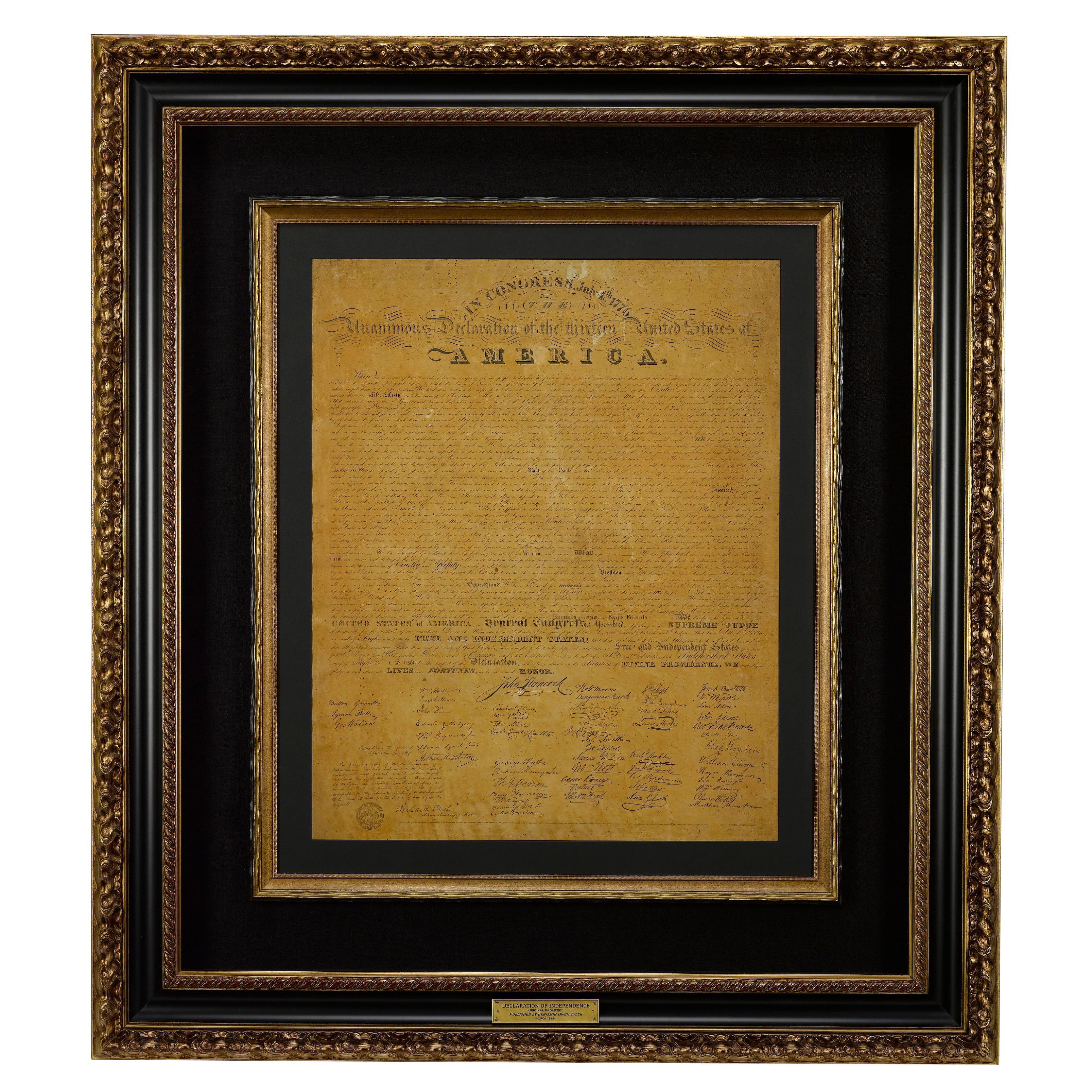 Dichiarazione d'indipendenza del 1818 incisa da Benjamin Owen Tyler in vendita