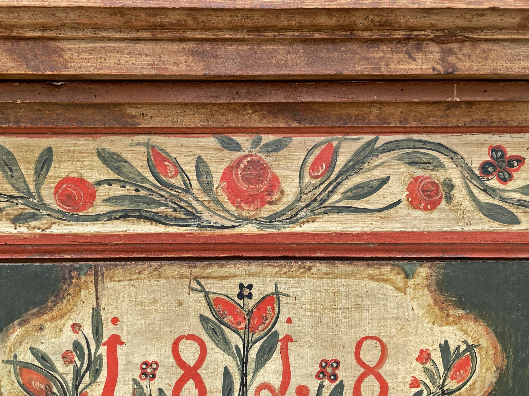 1818 Floral Painted Wardrobe 1