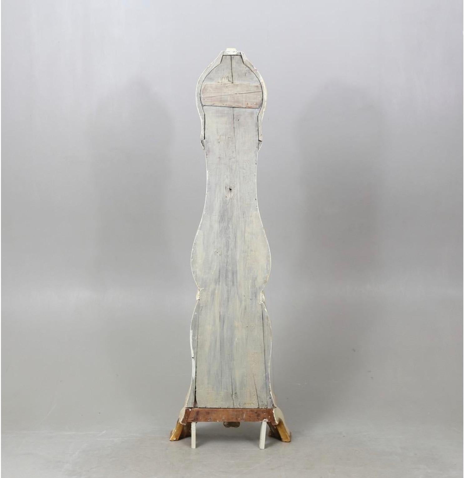 Début de l'époque victorienne 1818 Swedish Mora Clocks Off-White Bronze Early 1800s Antique Hand Painted A en vente