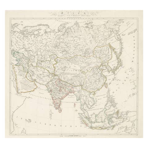 1819 Antique Map of Asia - 'Asien' by Simon Schropp et Comp, Berlin