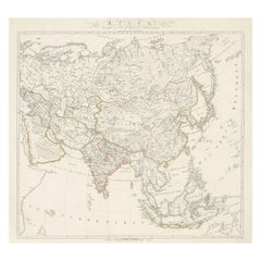 Carta geografica antica dell'Asia del 1819 - 'Asien' di Simon Schropp et Comp, Berlino