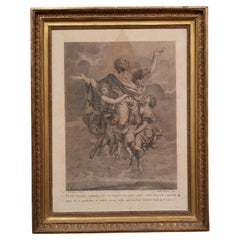 Antique 1819 Ink Drawing After Poussin