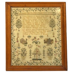 1819 Sampler made by Ann Wareing in Victorian Period Frame, English