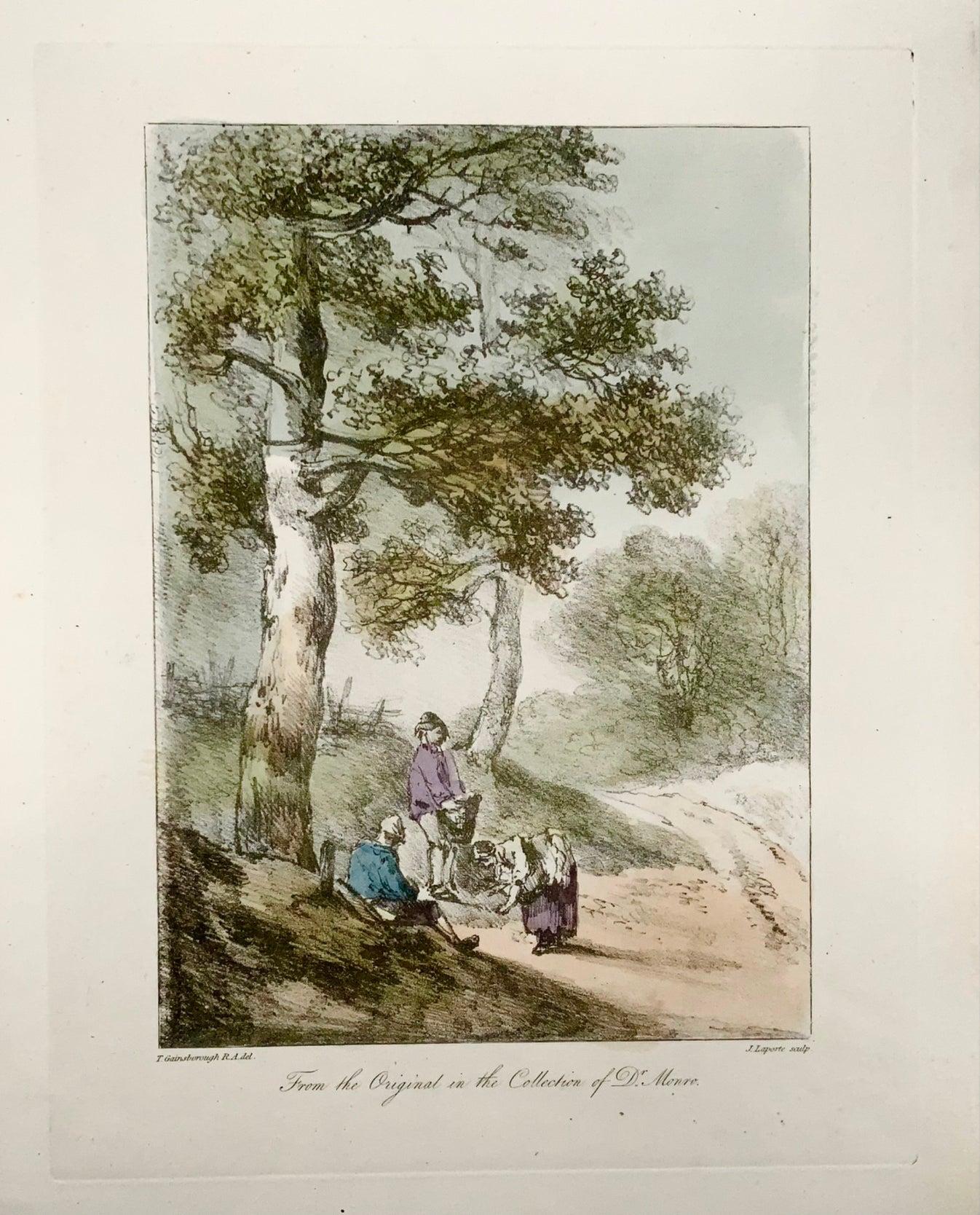 Engraved by J. Laporte after Thomas Gainsborough
Soft-ground etching with blue-green wash
Landscape
Published in the series: Collection of Prints Illustrative of English Scenery from the Drawings and Sketches of Thomas Gainsborough,