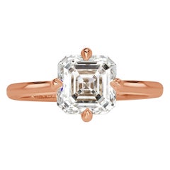 1.81ct Asscher Cut Diamond Engagement Ring