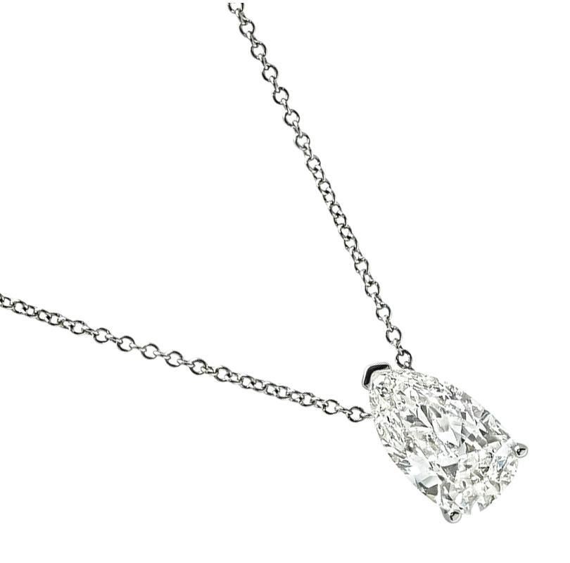 1,81ct Diamant-Solitär-Anhänger-Halskette (Tropfenschliff) im Angebot