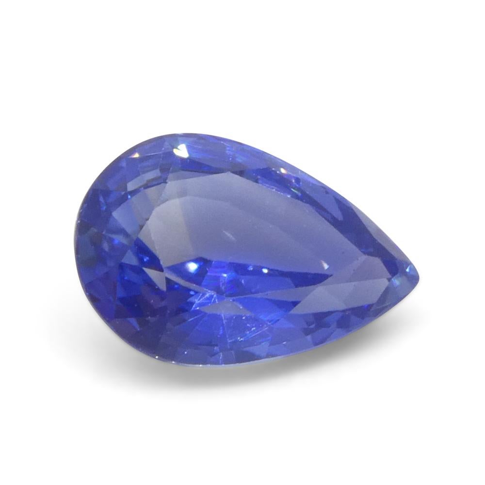 Women's or Men's 1.81ct Pear Blue Sapphire from Sri Lanka For Sale