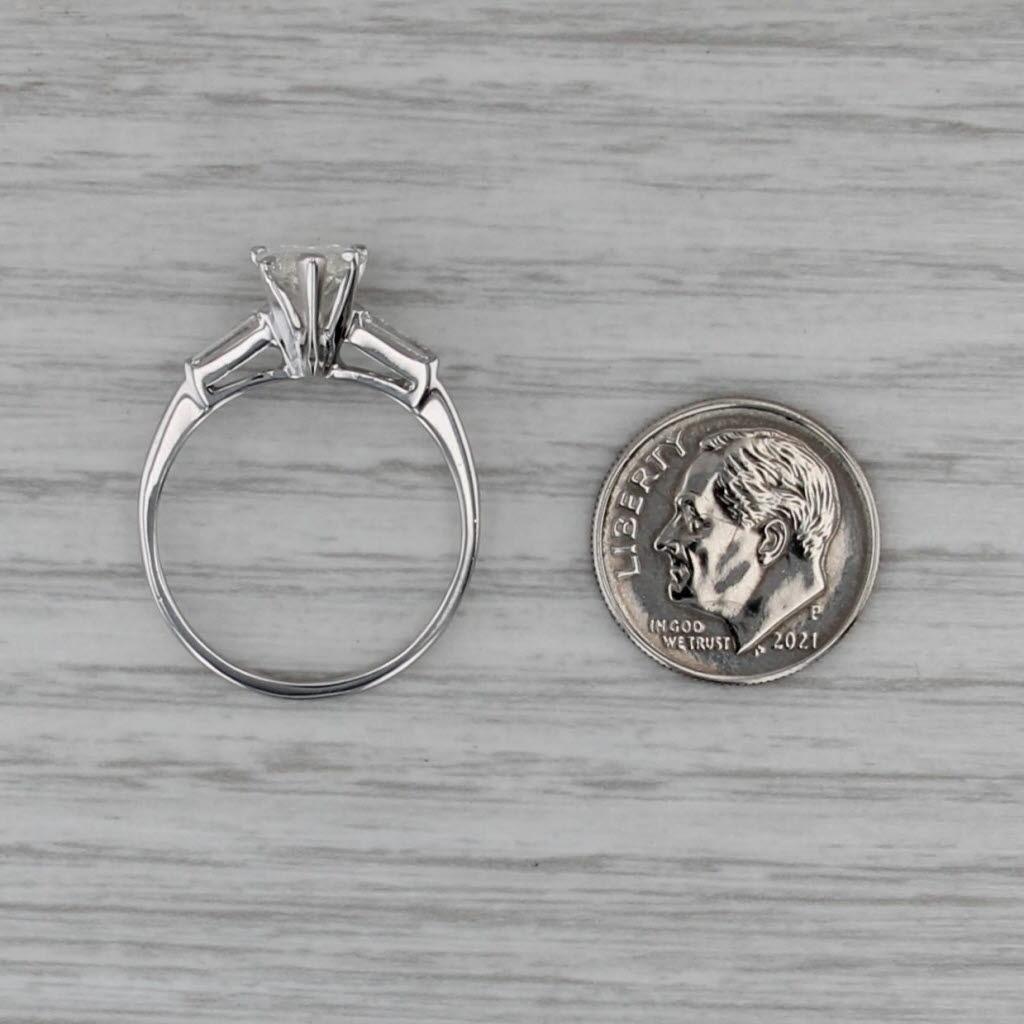 Anello di fidanzamento con diamante a pera da 1,81ctw in oro bianco 14k-18k misura 8,75 GIA in vendita 1