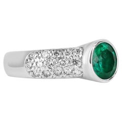 1.82 Carat Round Brilliant Statement 18K White Gold Refined Light