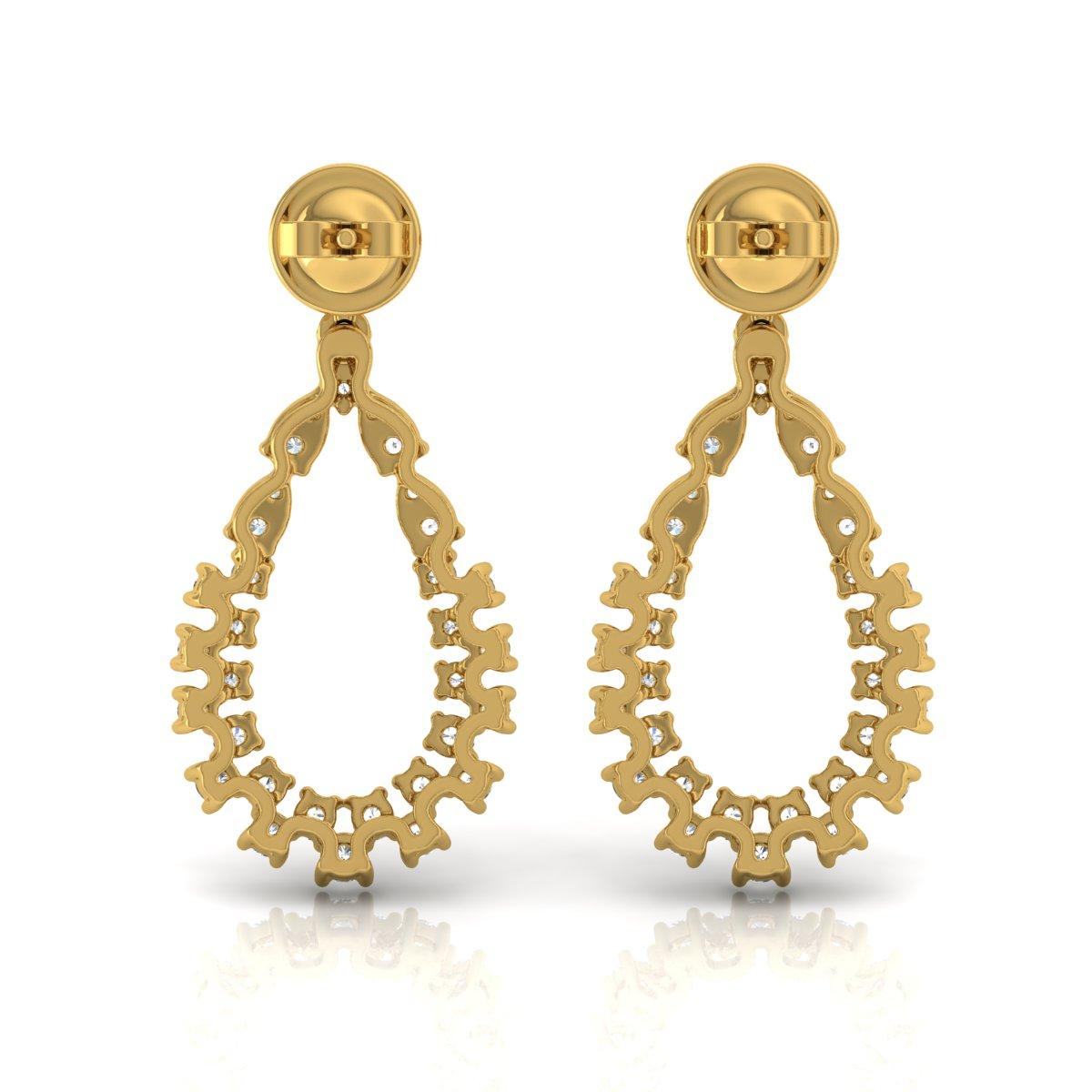 Item Code :- SFE-1065
Gross Weight :- 5.59 gm
14k Yellow Gold Weight :- 5.23 gm
Diamond Weight :- 1.82 carat ( AVERAGE DIAMOND CLARITY SI1-SI2 & COLOR H-I )
Earrings Length :- 31 mm approx.

Engagement Gift, Bridal Shower Gift, Women Gift, Gift for