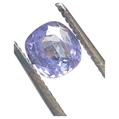1.82 carats Violet Ceylon Sapphire Cushion Cut Necklace 14K Yellow Gold