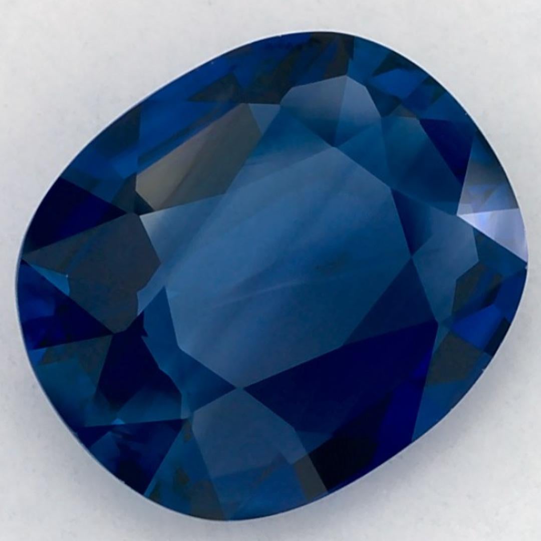 Taglio cuscino 1.82 carati di zaffiro blu a cuscino, gemma sfusa in vendita