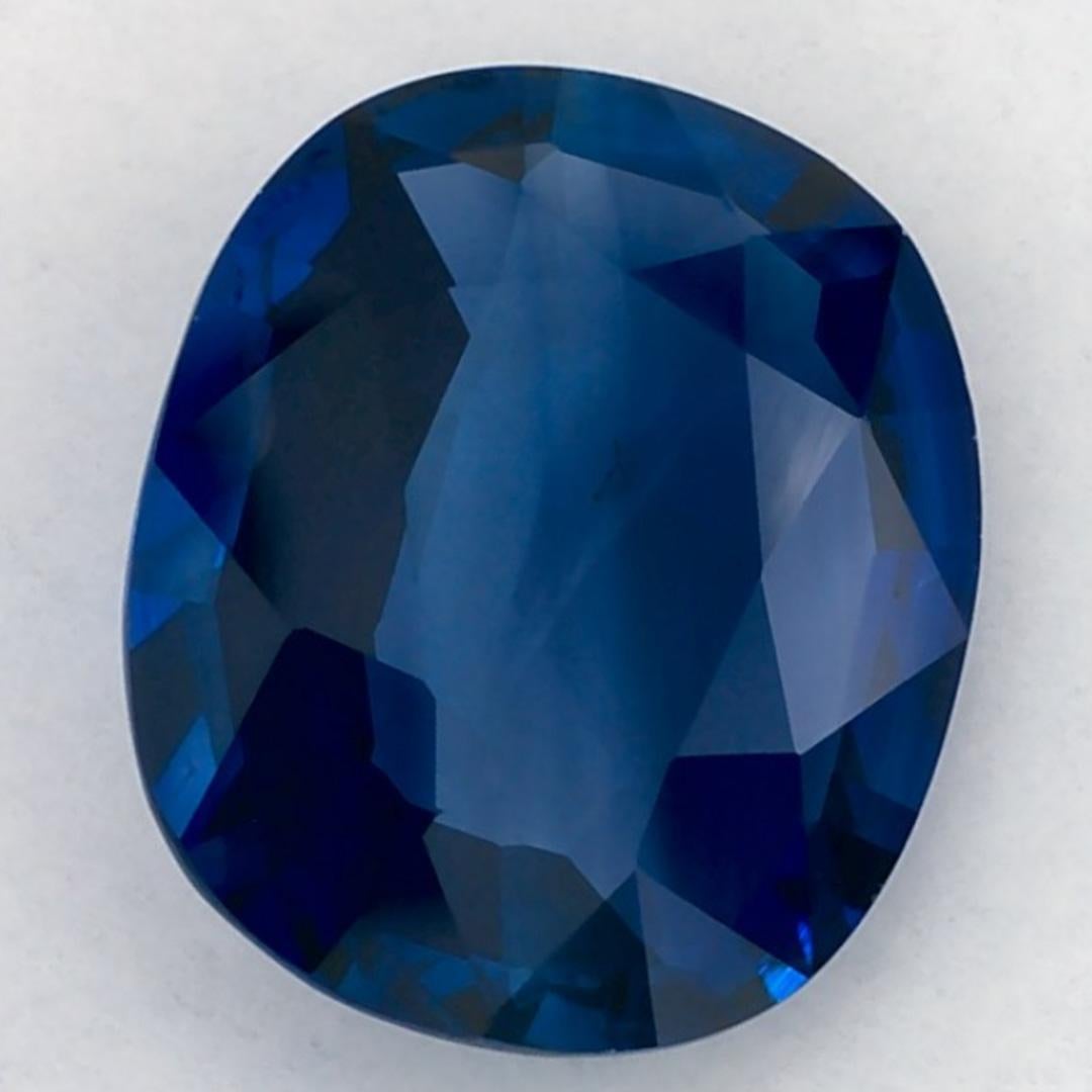 1.82 carati di zaffiro blu a cuscino, gemma sfusa in vendita 2