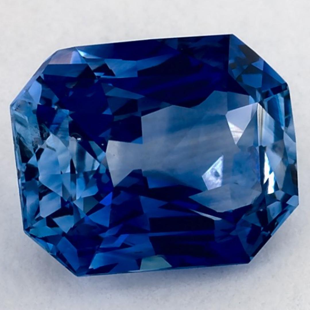 1.82 Ct Blue Sapphire Octagon Cut Loose Gemstone