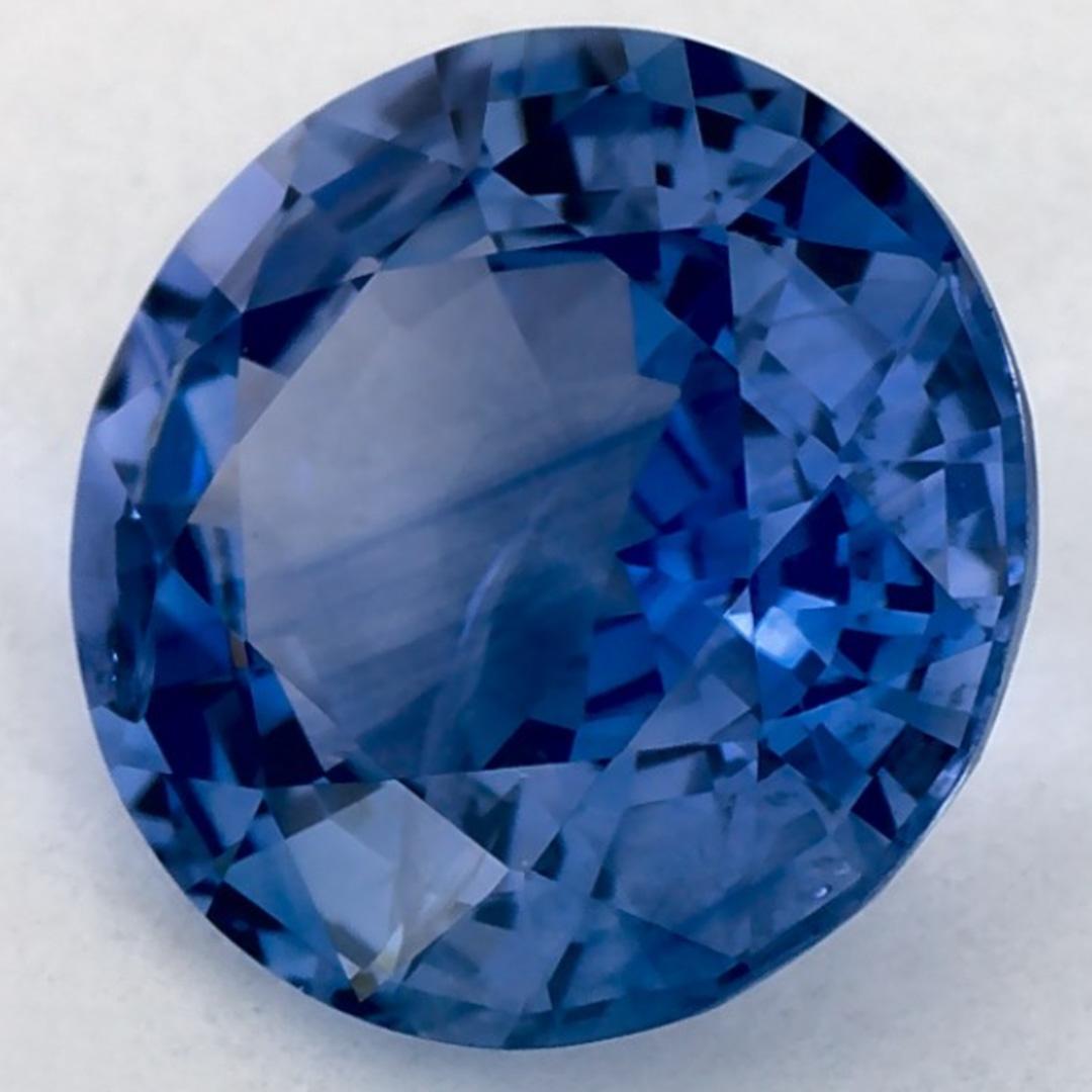 1.82 Ct Blue Sapphire Round Loose Gemstone (Rundschliff) im Angebot