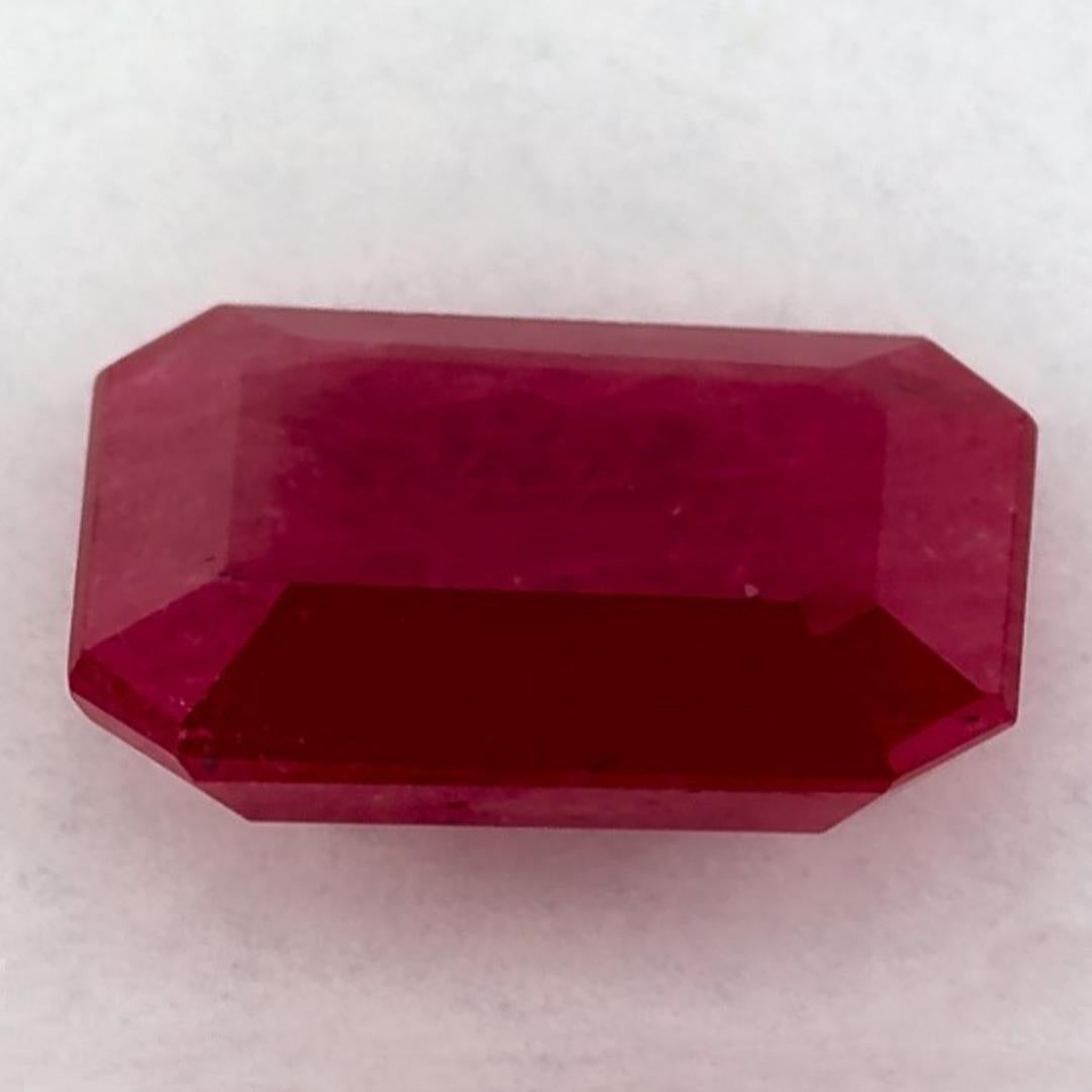 1.82 Ct Ruby Octagon Cut Loose Gemstone (pierre précieuse en vrac) Neuf - En vente à Fort Lee, NJ