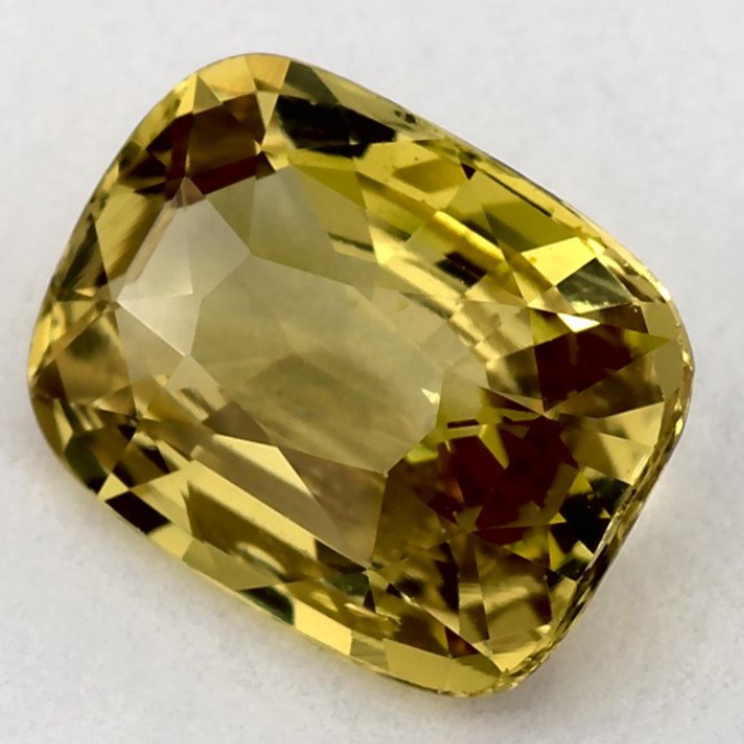 1.82 Karat Gelber Saphir Cushion Lose Edelstein (Kissenschliff) im Angebot