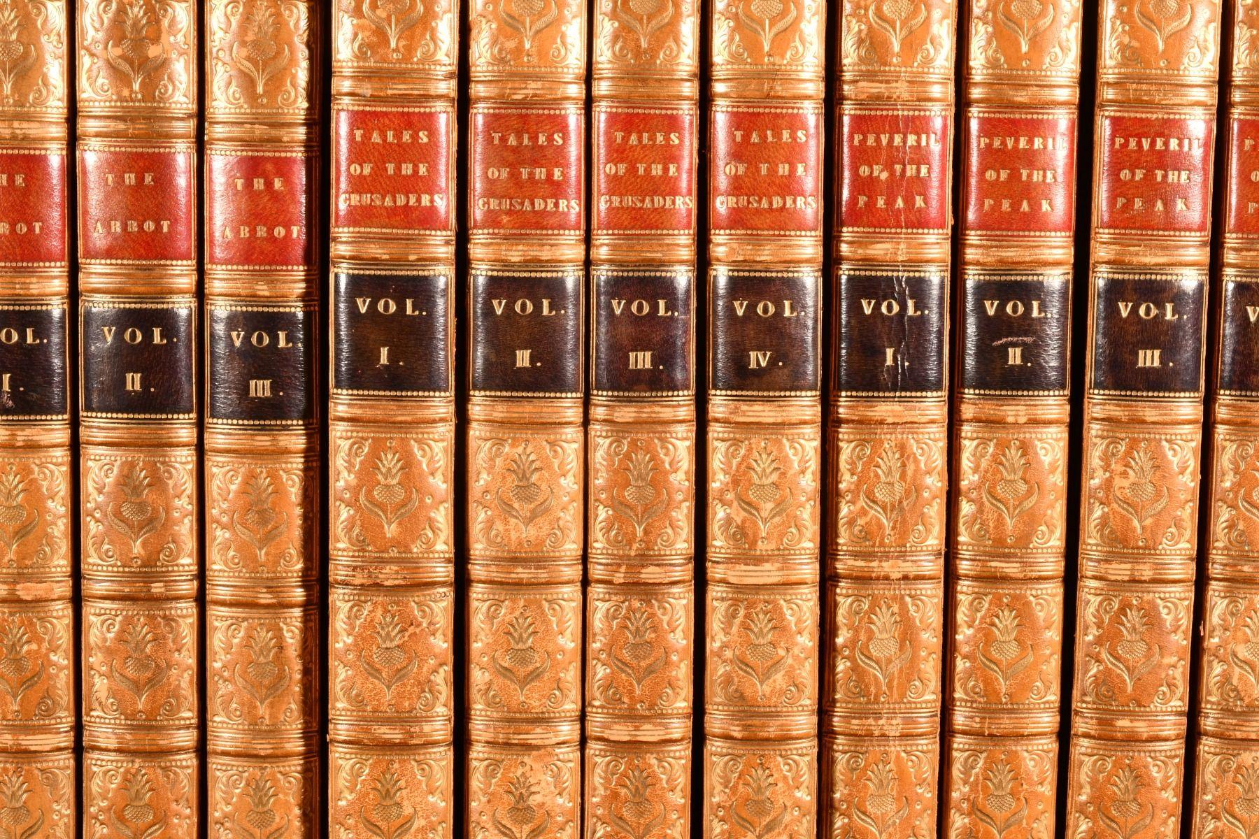 A stunning full calf fine binding of the first editions of these important works by prolific and renowned writer Sir Walter Scott. 

Sir Walter Scott (1771-1832) was a Scottish novelist and poet. Scott remains a celebrated figure in Scottish