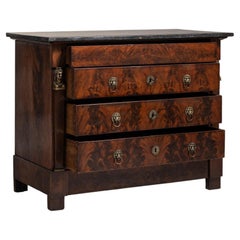 1820-1829 France Rich Mahogany Flame-Veneer Mahogany Chest