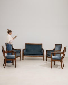 1820-1829 Rosso, serie di cinque pezzi "Empire Salon" di Jacob, risalente al 1820 circa