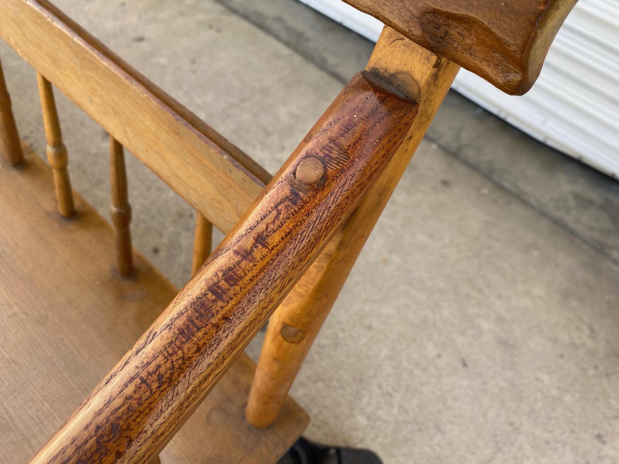 Wood 1820 American Spindled Windsor Bench