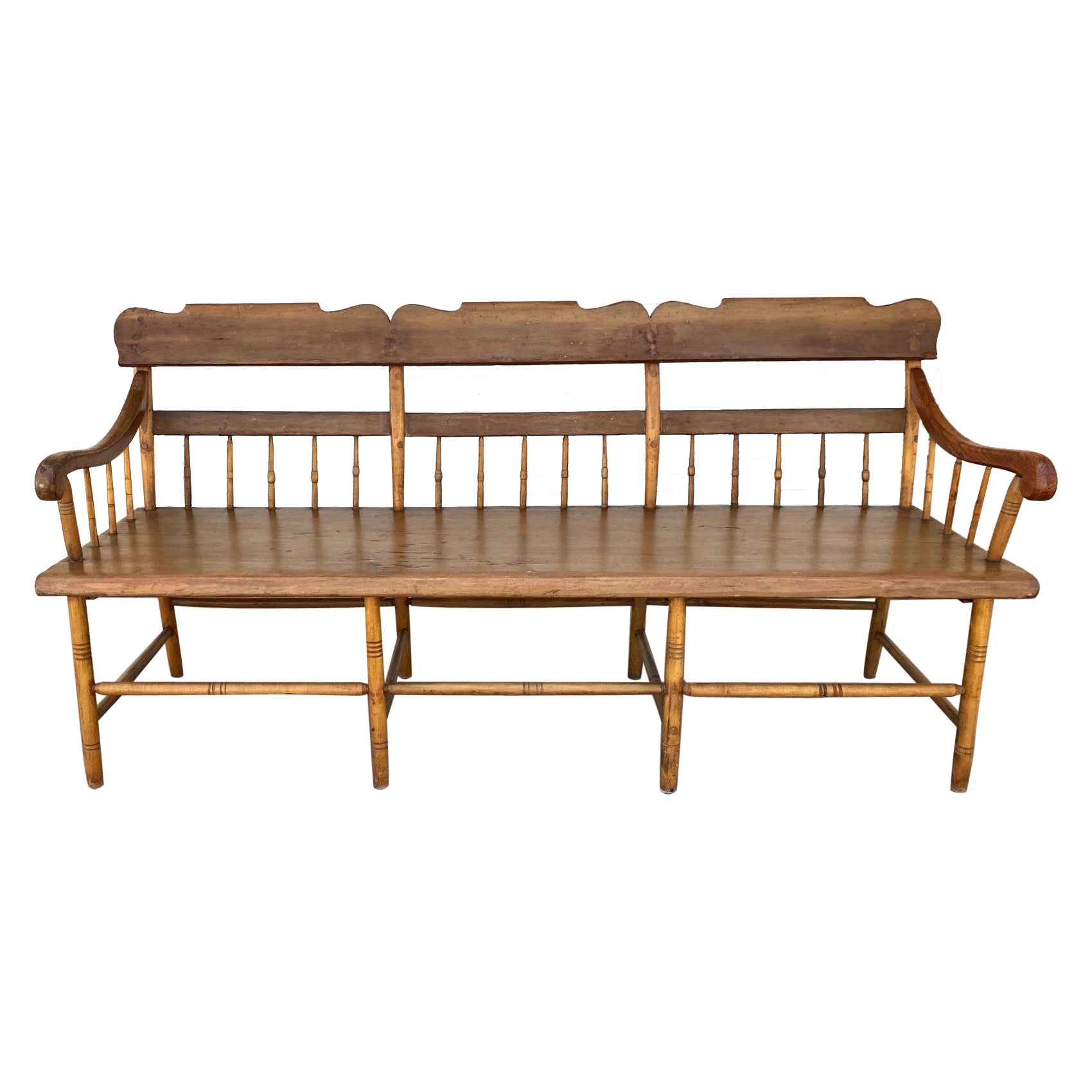 1820 American Spindled Windsor Bench
