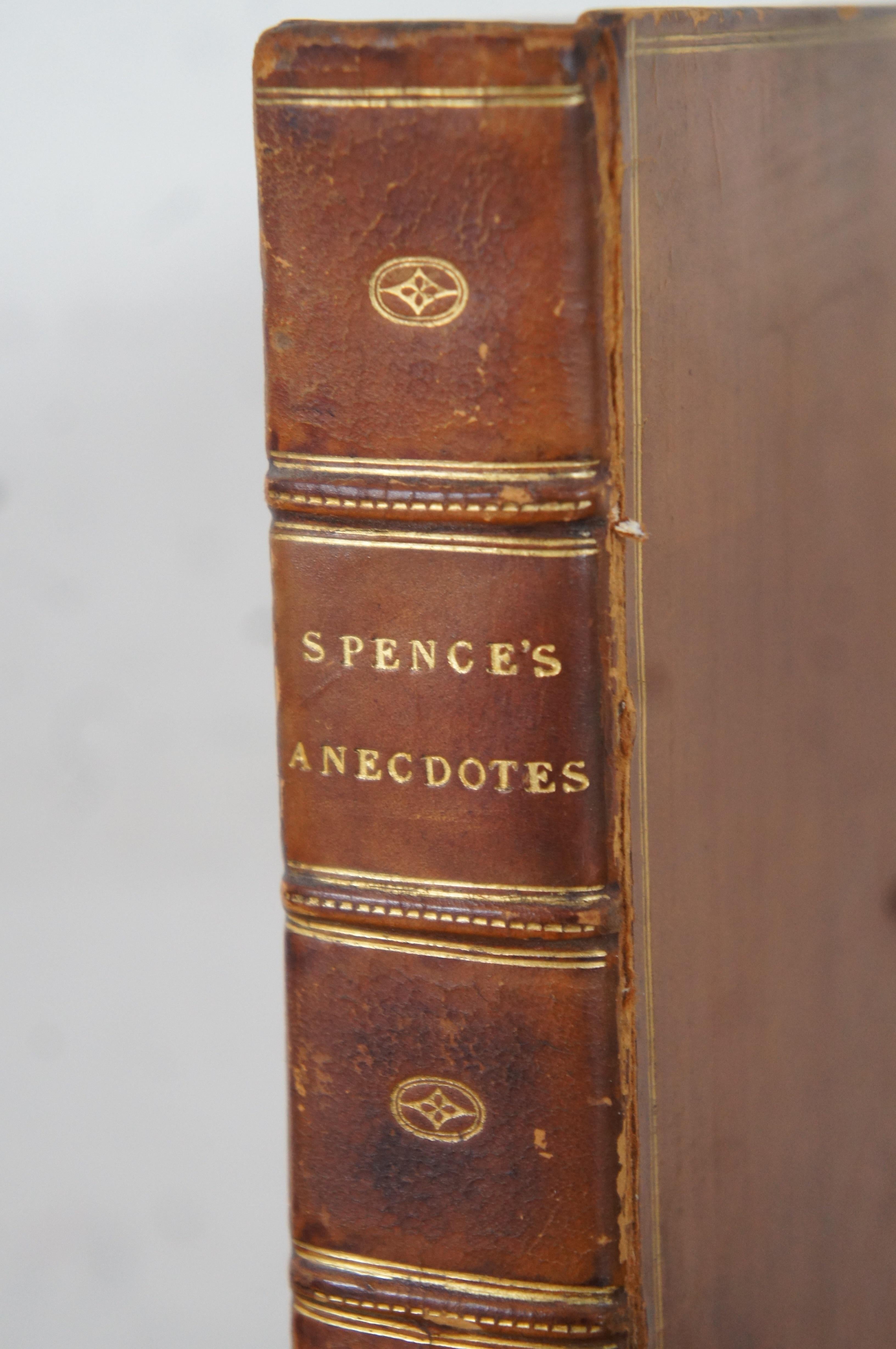 Paper 1820 Anecdotes, Observations, & Characters of Books & Men Spence Leather Book