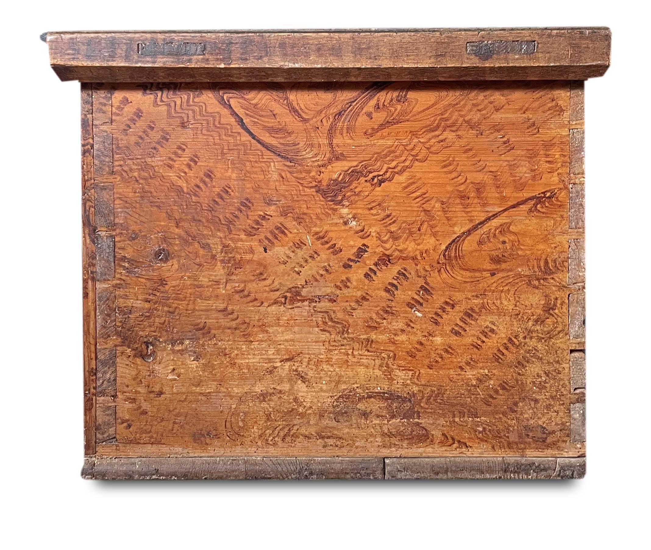 1820 Blue Floral Panted Blanket Chest 10