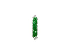 18.20 Carat Carved Dragon Green Jadeite Jade Grade "A" & Diamonds Pendant/Pin