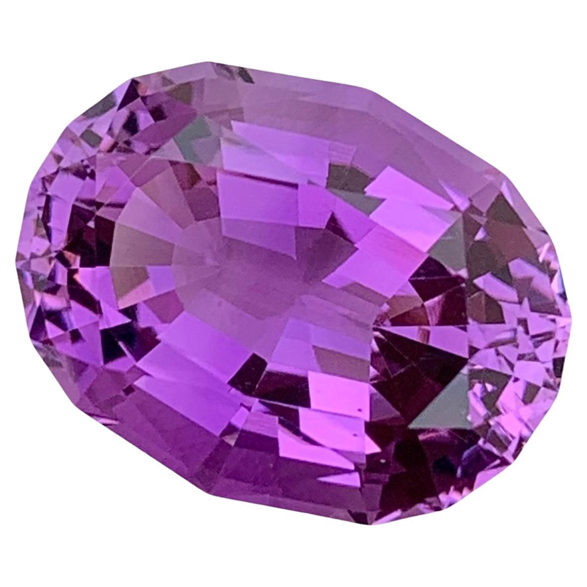 Loose Amethyst
Weight: 18.20 Carats
Dimension: 19.7 x 15.1 x 11 Mm
Colour: Purple
Origin: Brazil
Treatment: Non
Certificate: On Demand
Shape: Oval 

Amethyst, a stunning variety of quartz known for its mesmerizing purple hue, has captivated humans