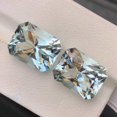 18.20 carats Loose Aquamarine Stone Pair Natural Gemstone From Pakistan