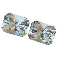 18.20 carats Loose Aquamarine Stone Pair Natural Gemstone From Pakistan