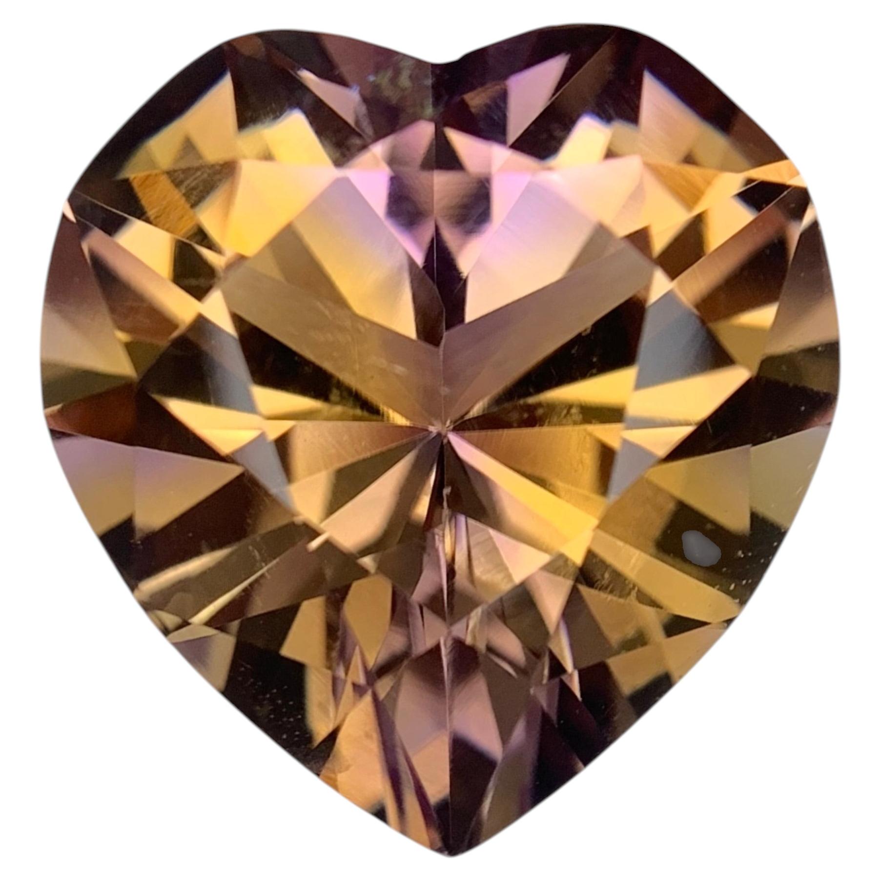 18.20 Carats Natural Loose Ametrine Heart Shape For Sale
