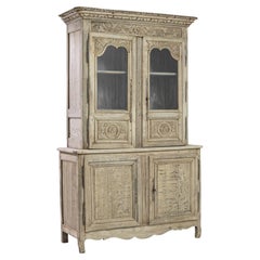 1820 French Bleached Oak Cabinet