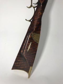 1820 Kentucky Rifle Signed J. M. Crossland Hand Graved Wood Frame
