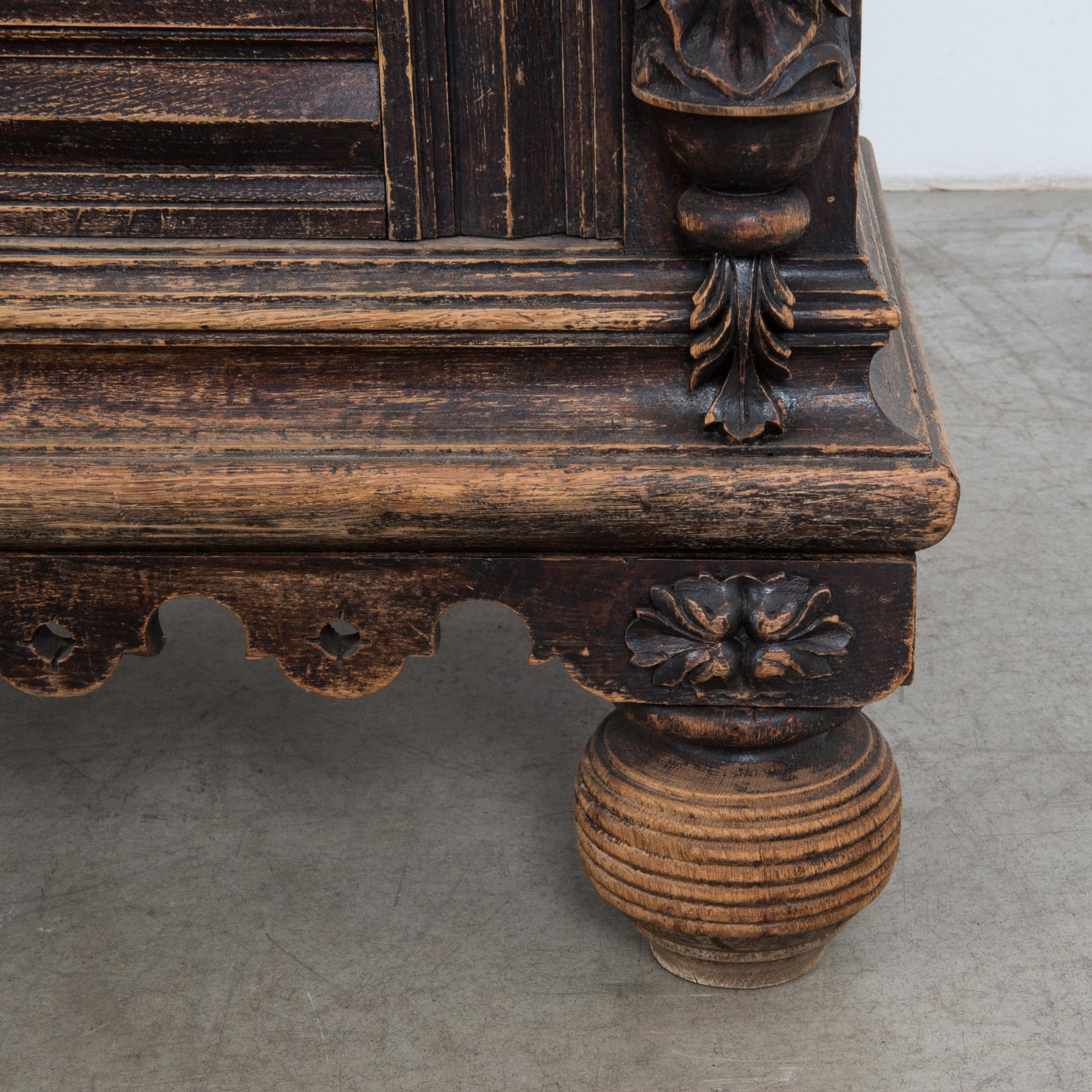 1820 Ornate Flemish Buffet Cabinet 5