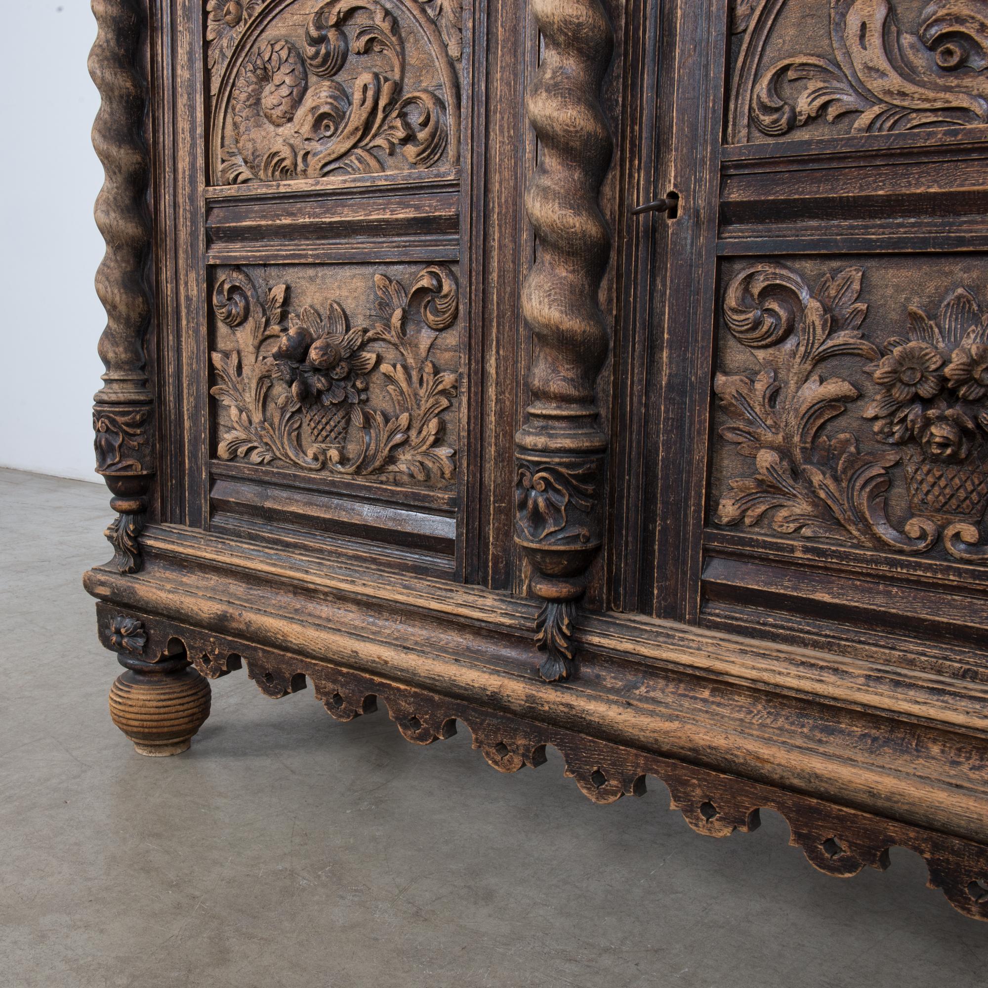 1820 Ornate Flemish Buffet Cabinet 6