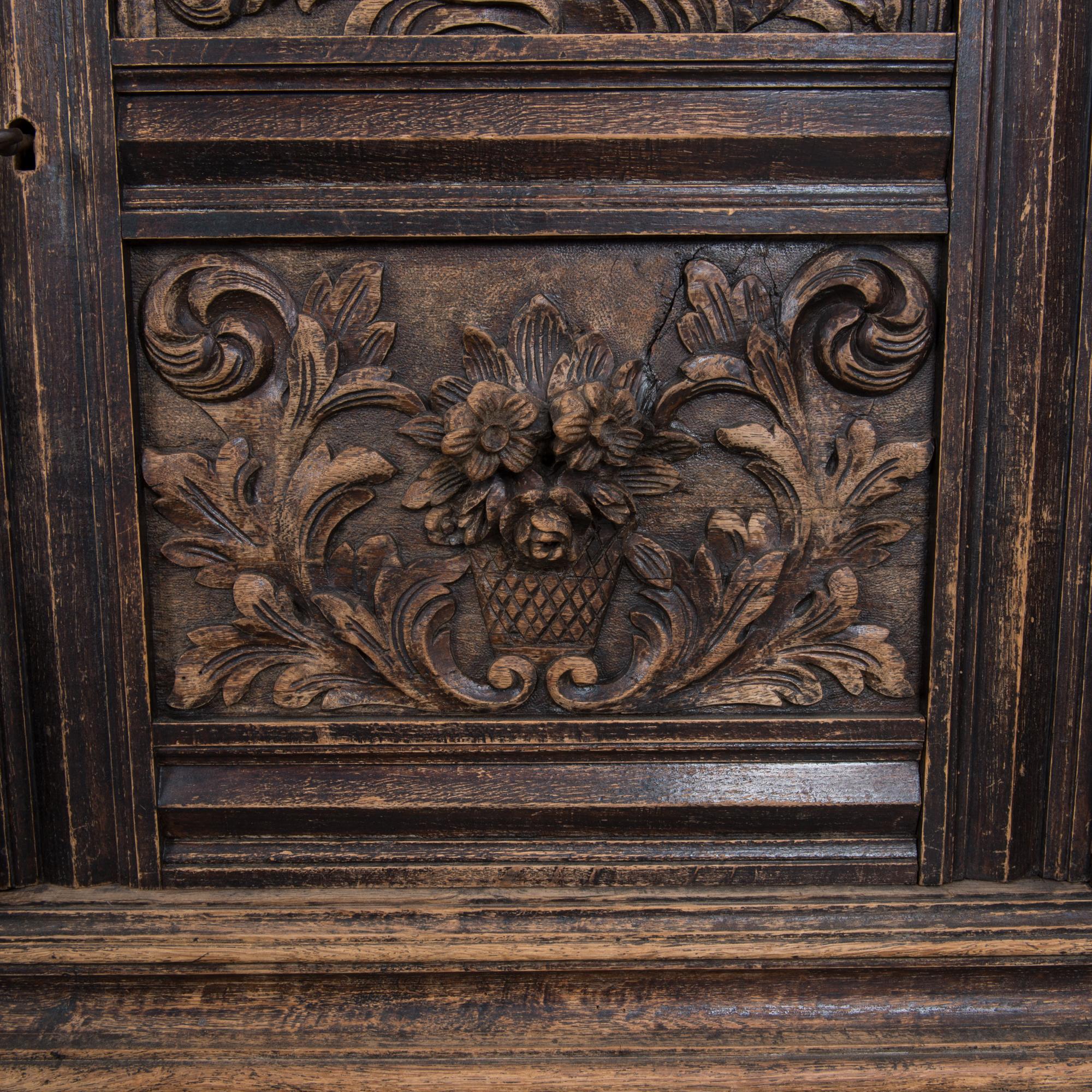 1820 Ornate Flemish Buffet Cabinet 7