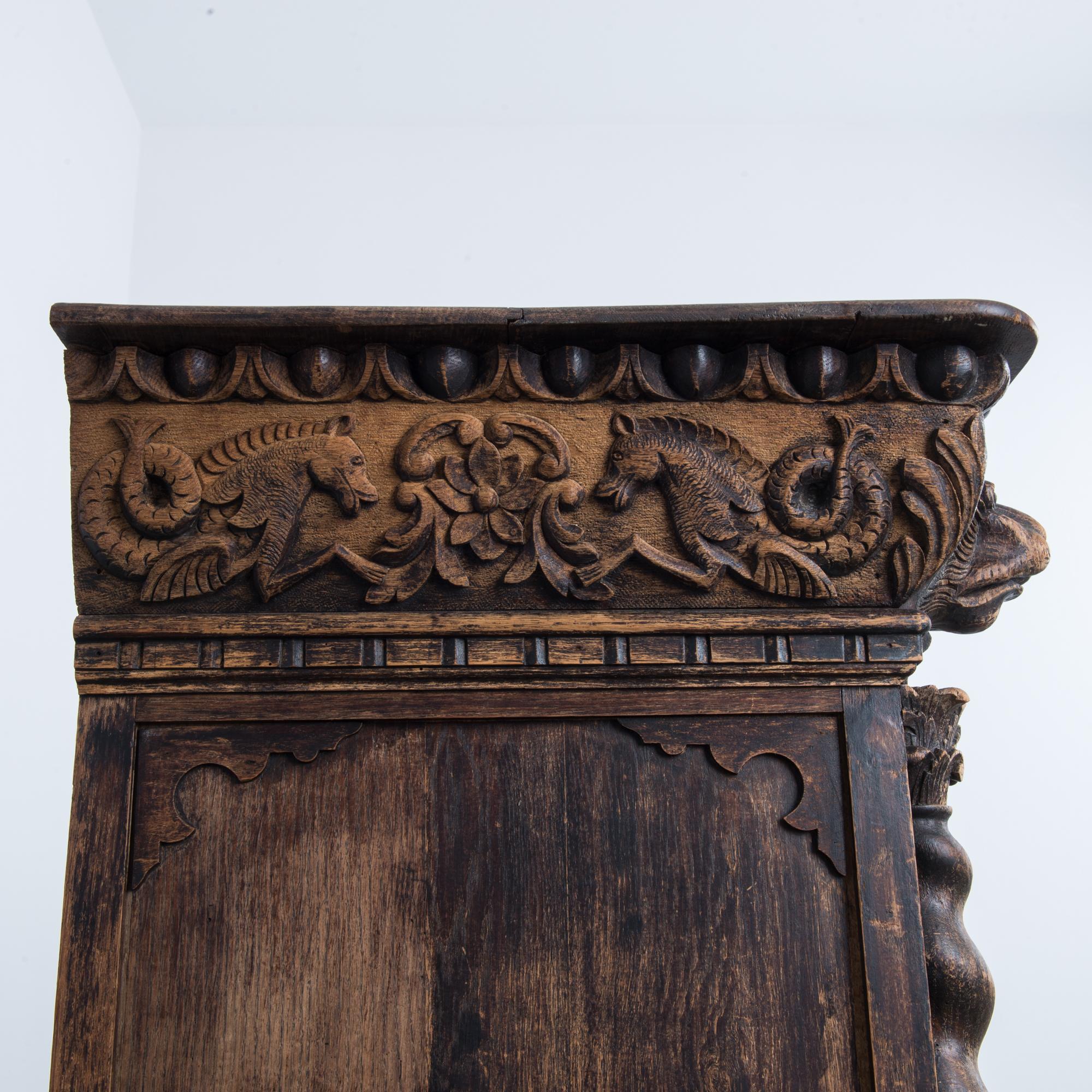 1820 Ornate Flemish Buffet Cabinet 9