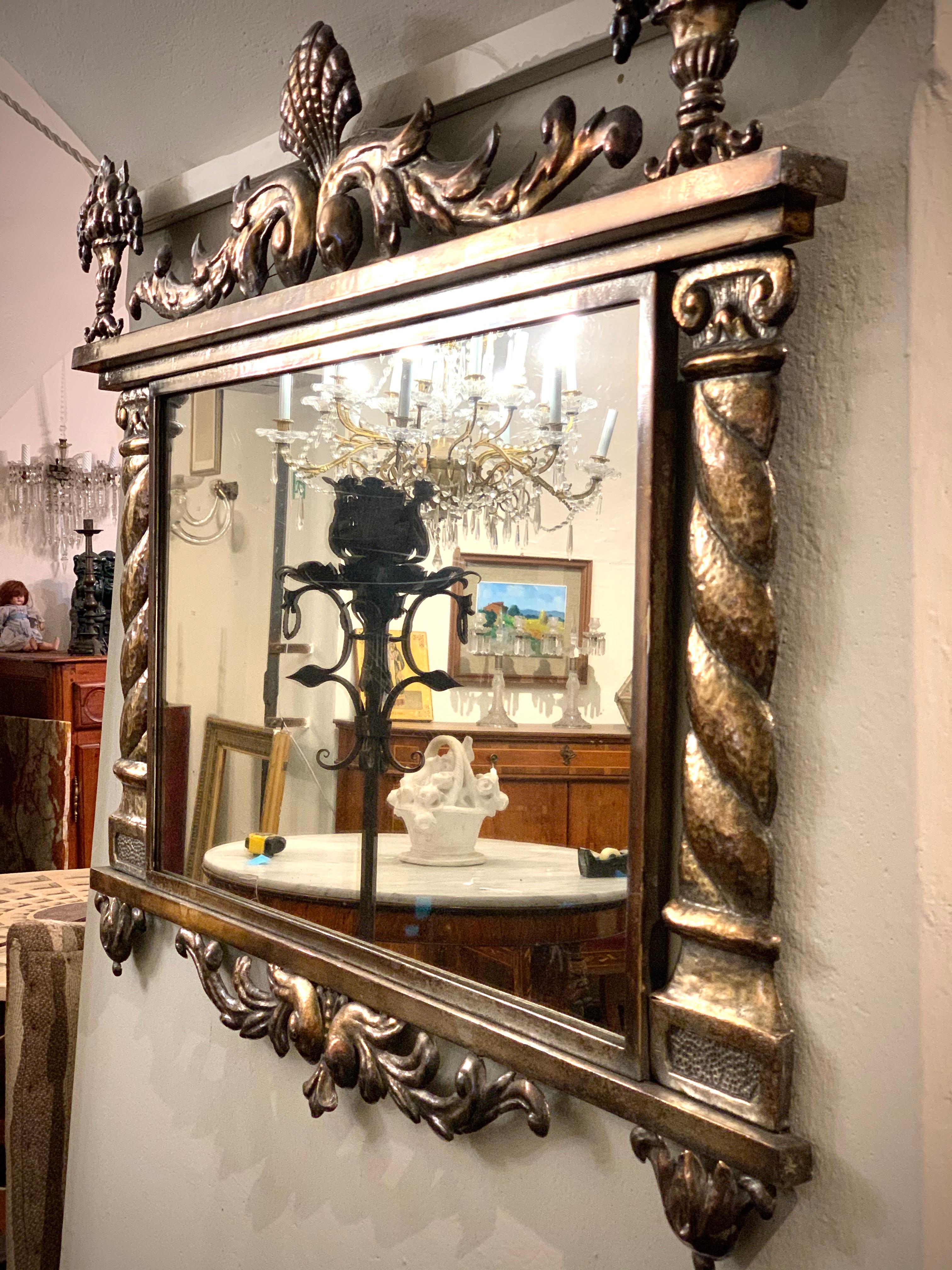 1820, Silverplated Mirror For Sale 4