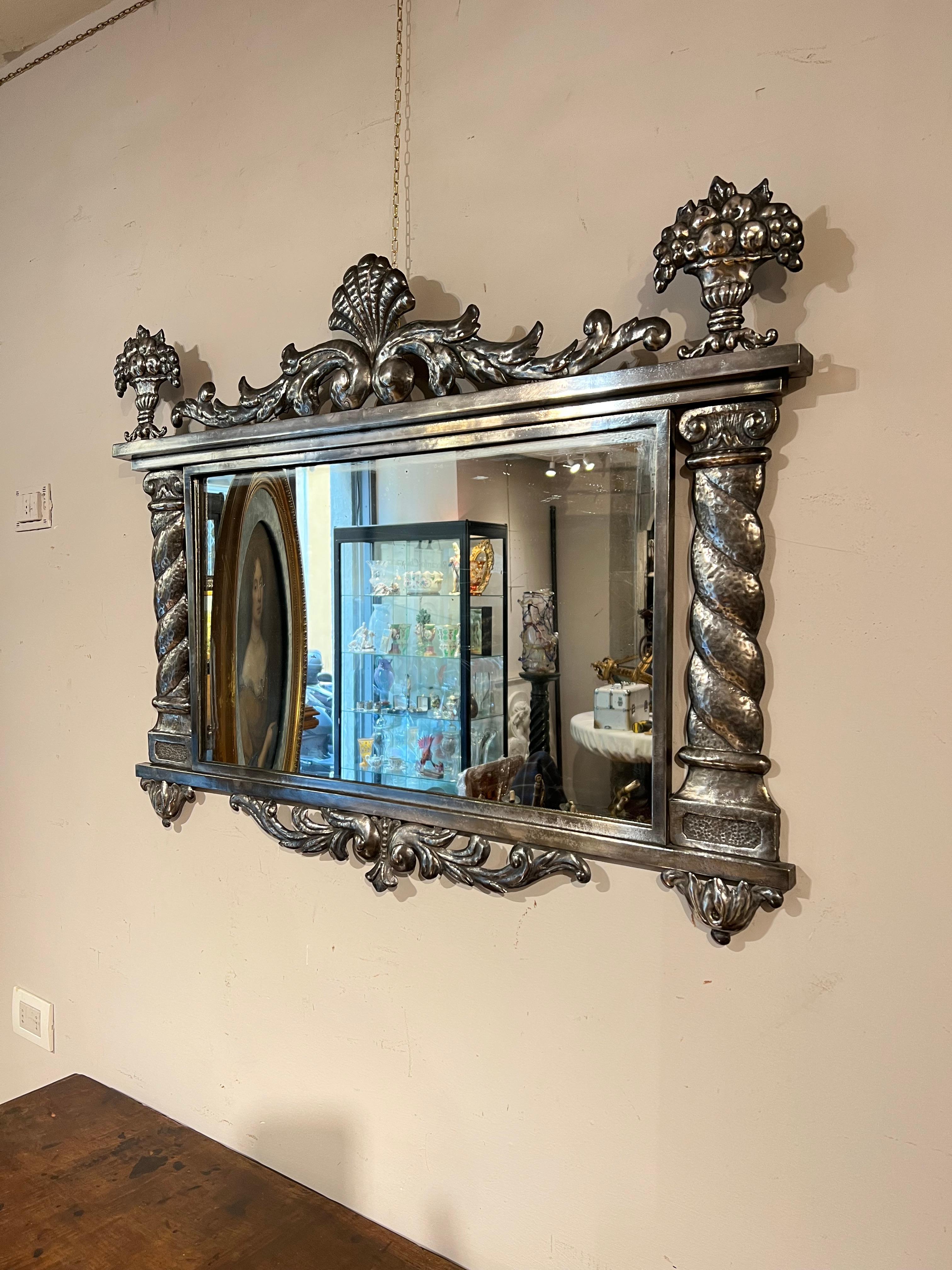 Silvered 1820, Silverplated Mirror For Sale