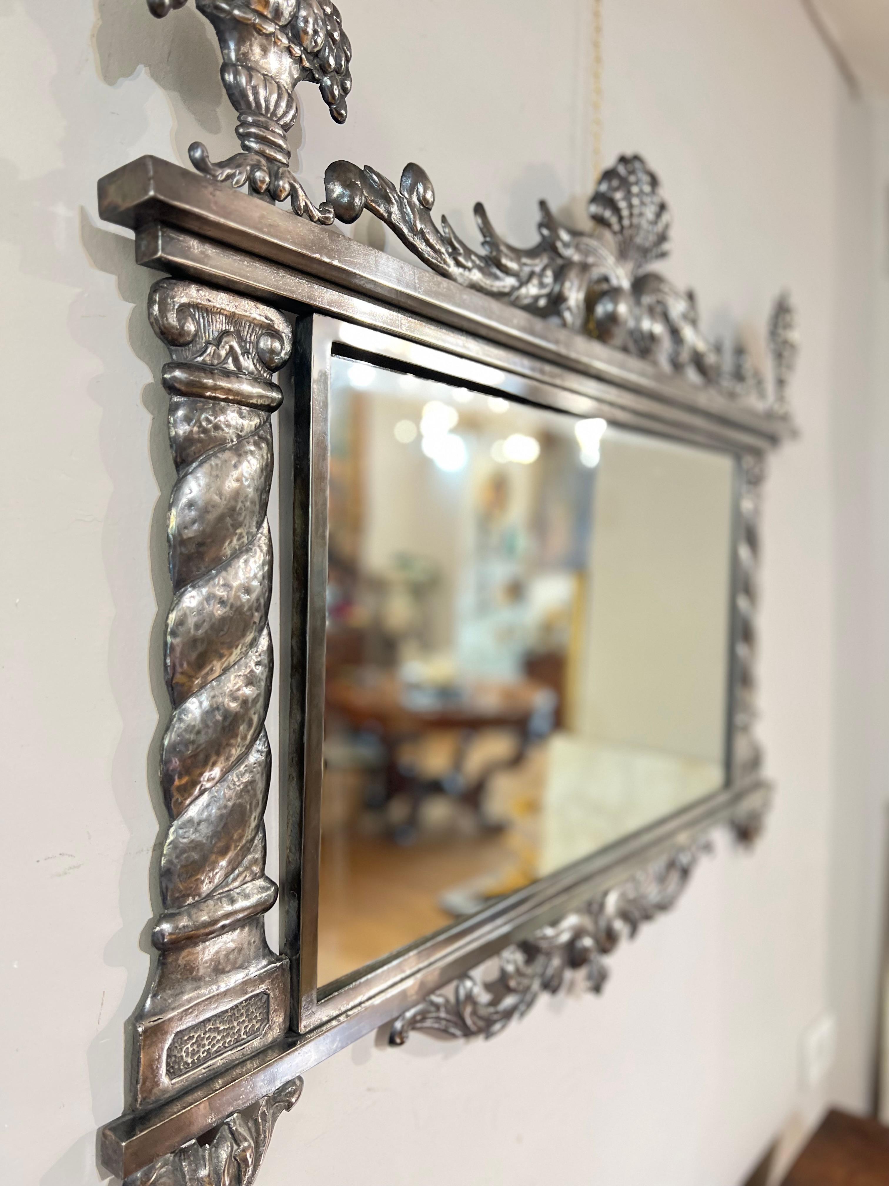 1820, Silverplated Mirror For Sale 2