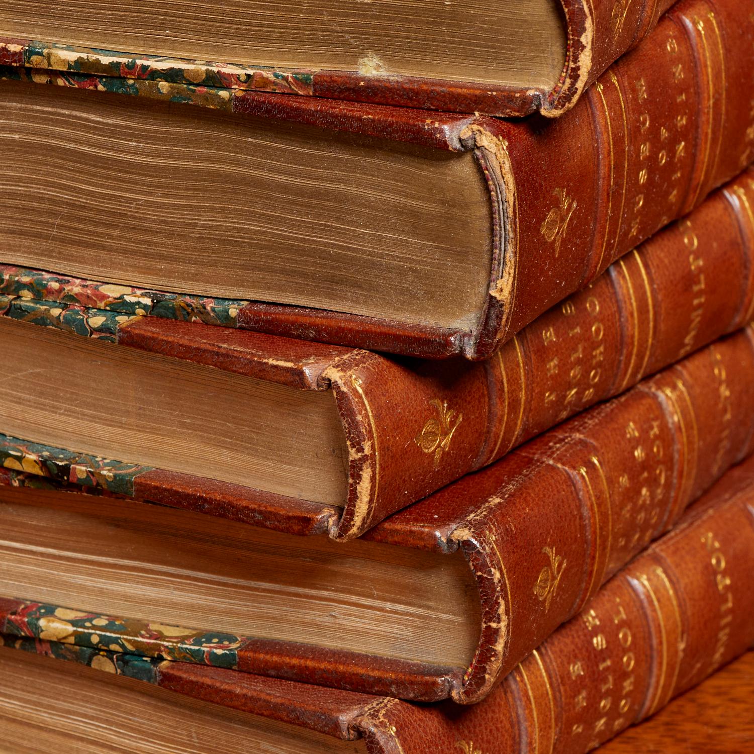 1820 s 21 Leather Bound Books On Paintings And Sculpture By R veil And 1820-s-21-leather-bound-books-on-paintings-and-sculpture-by-r-veil-and