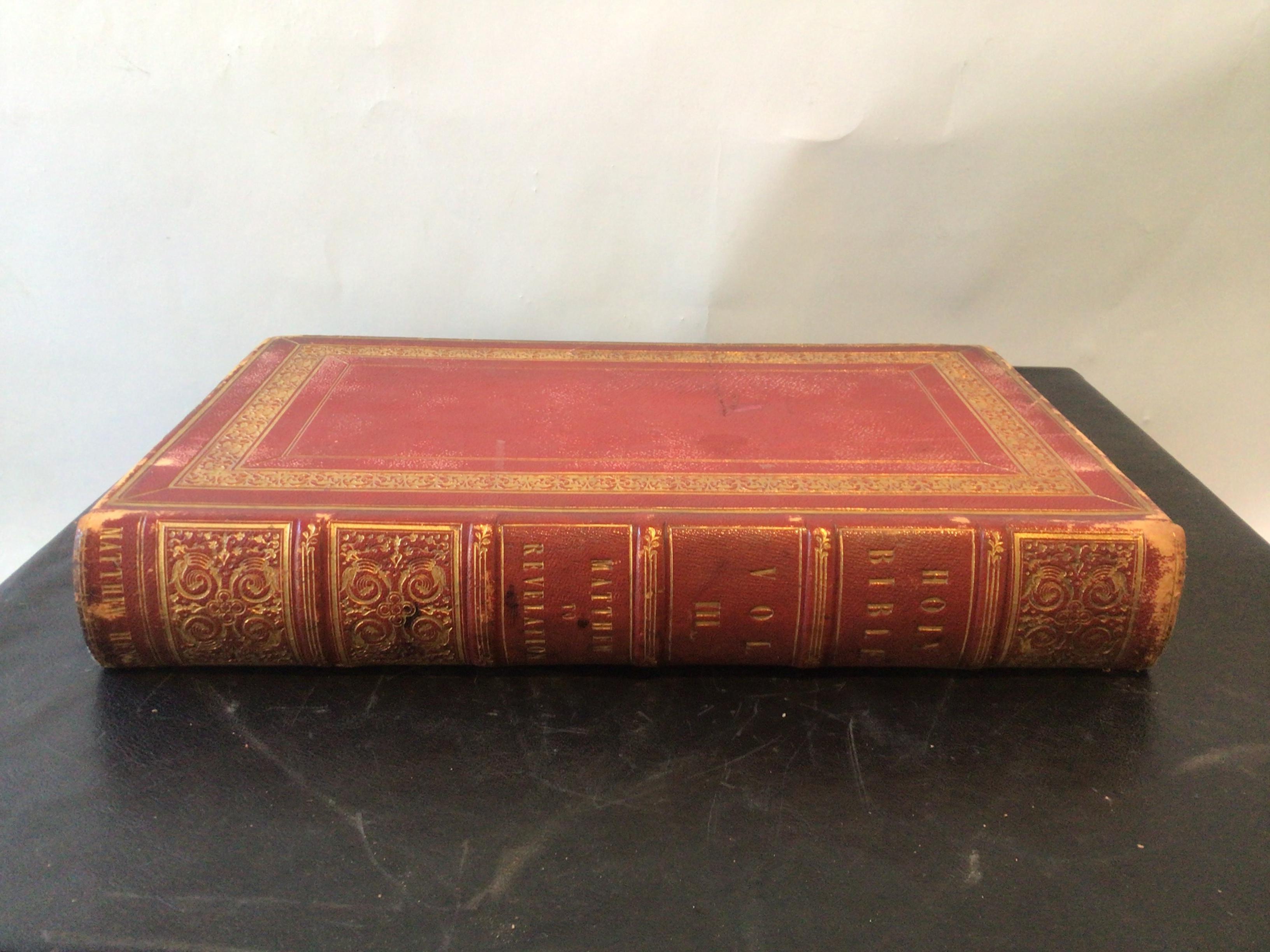1820s 3 Volume Family Bible Commentary by Mathew Henry For Sale 4