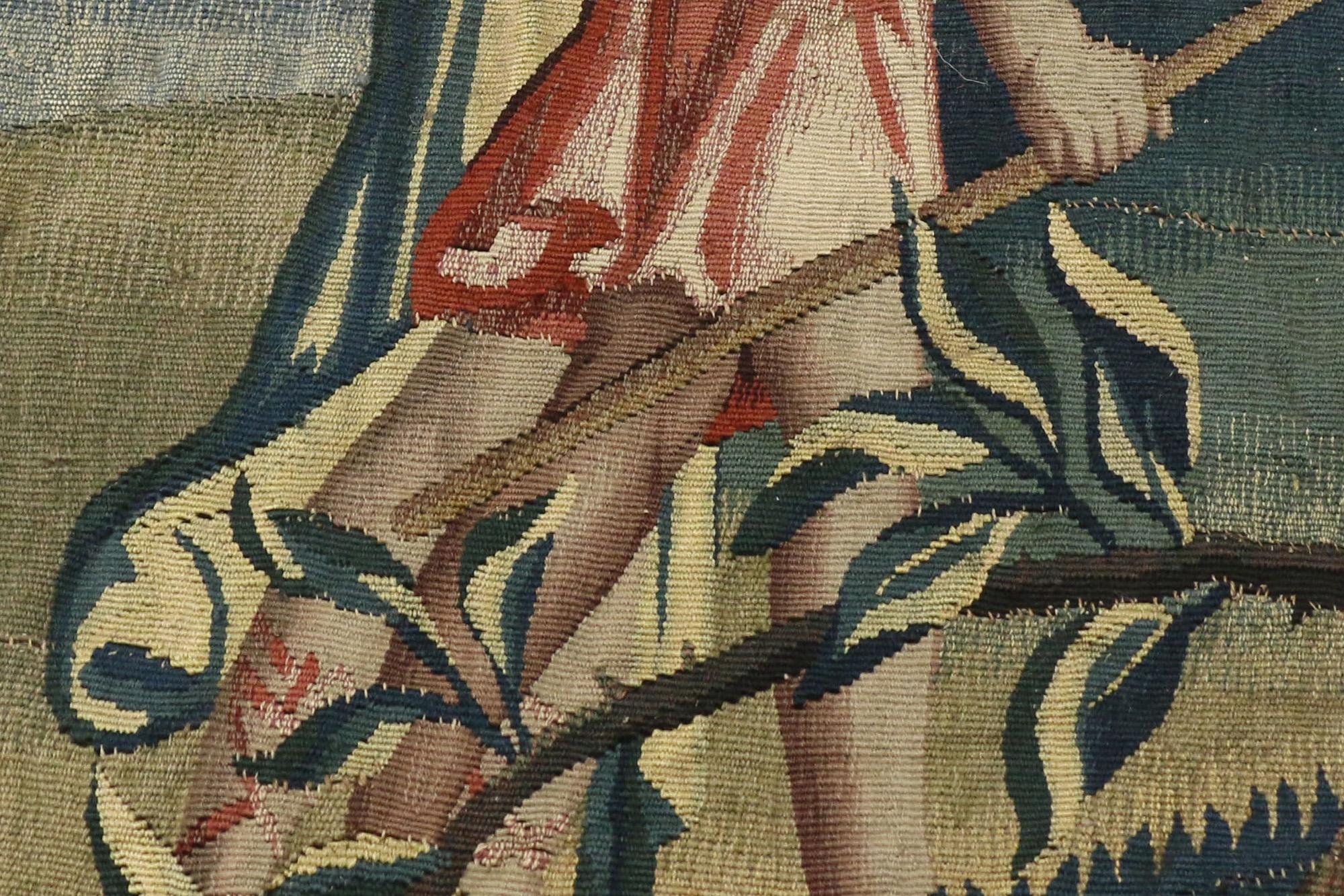 1820's Antique French Aubusson Tapestry with Venus and Adonis, 07'00 x 14'06 For Sale 2