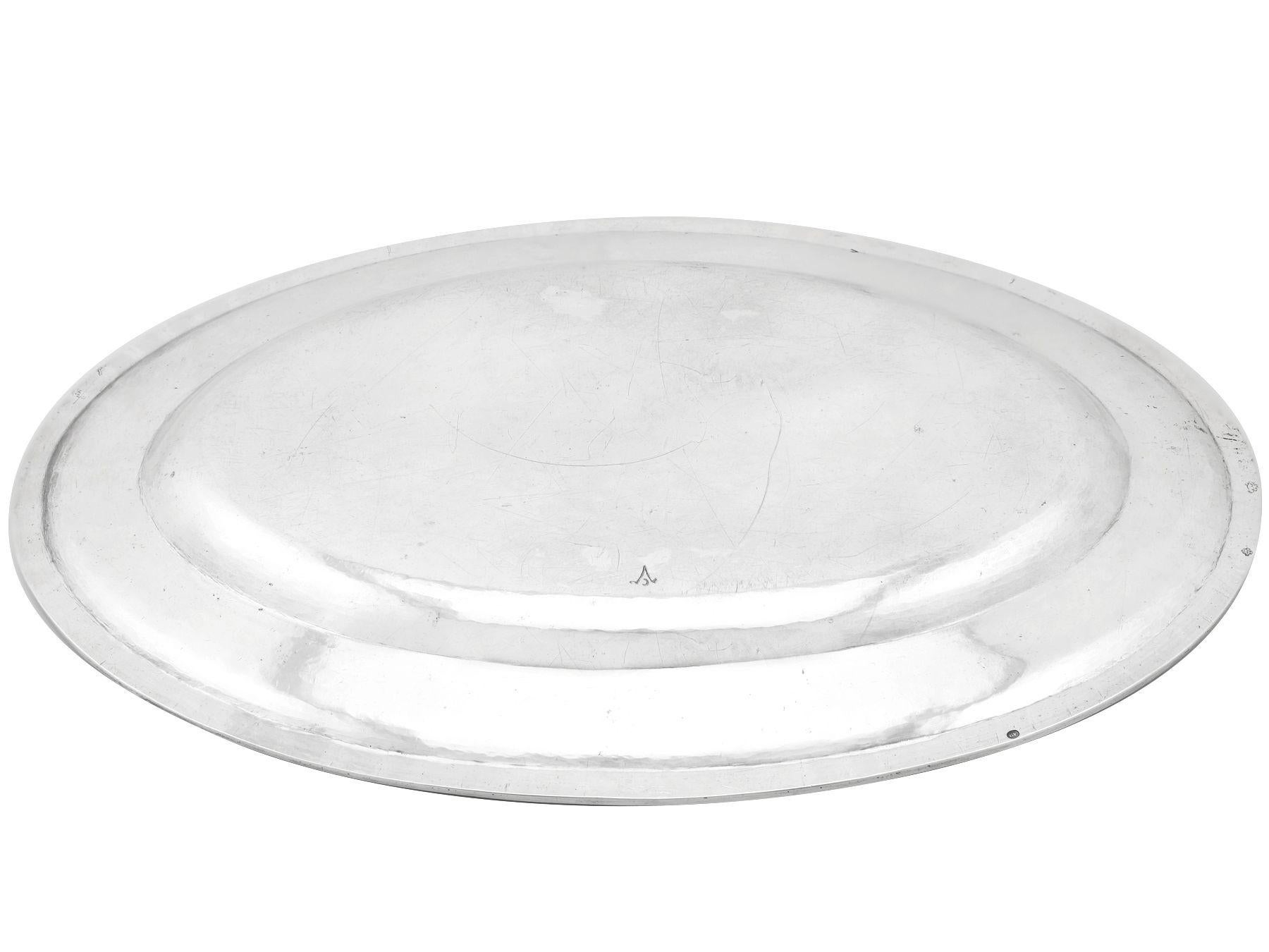 Antique Italian Silver Meat Fish Platter For Sale 2