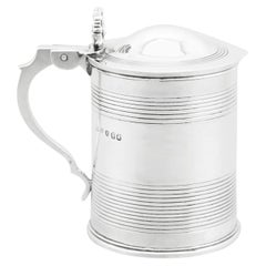1820s Antique Sterling Silver Half Pint Tankard