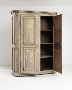 1820s Belgian Bleached Oak Armoire