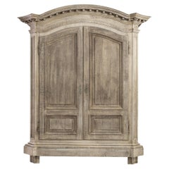 Armoire belge en chêne blanchi des années 1820